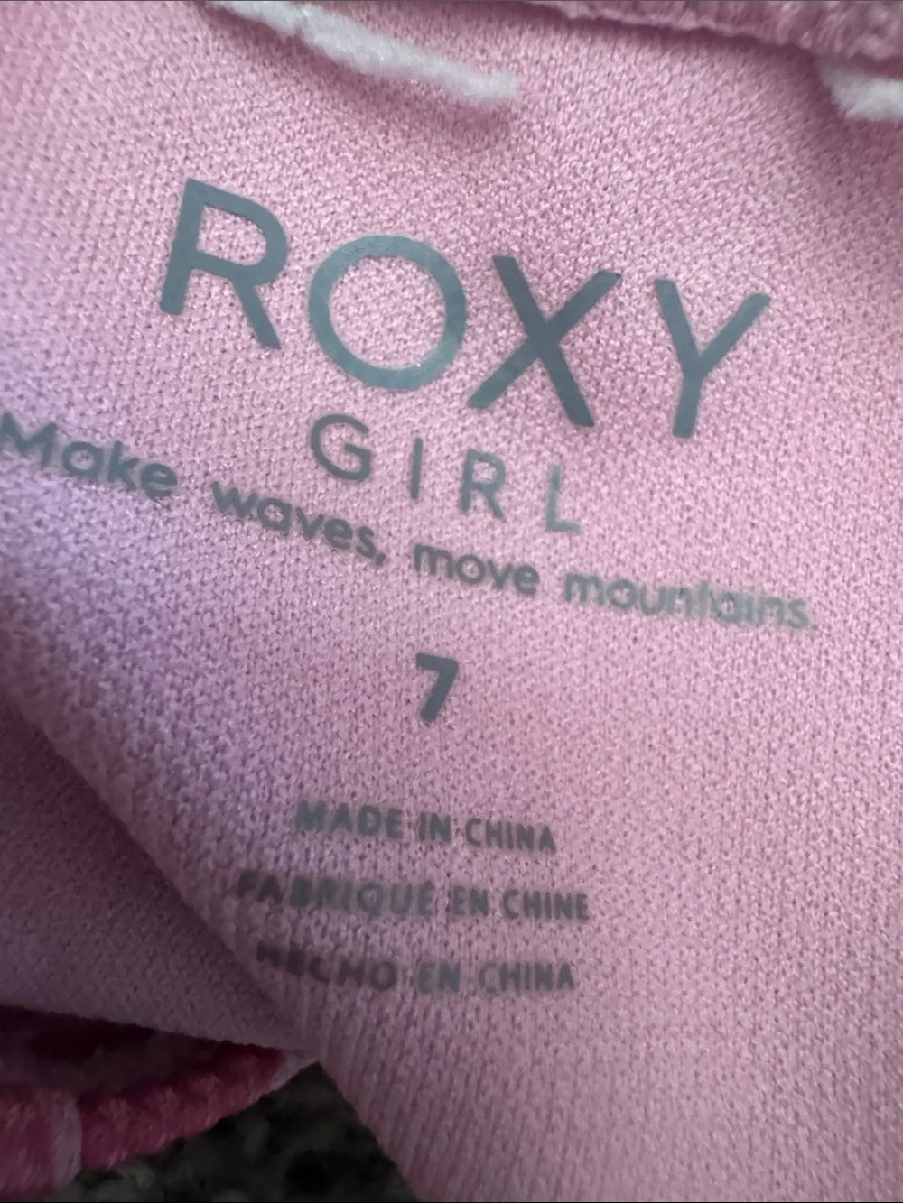 Roxy Girls Size 7 Pink Floral Bikini Set Beach Resort-wear Summer Vacation Swim